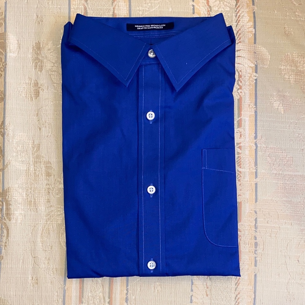 Lands' End Royal Blue Dress Shirt